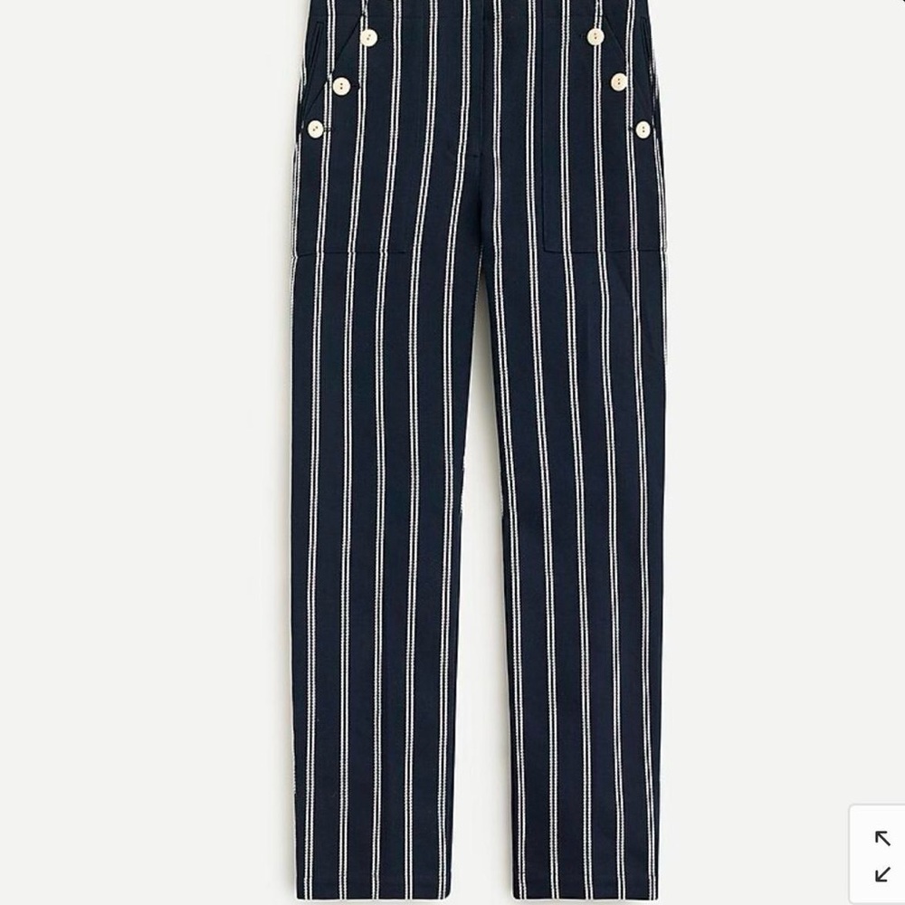 J Crew Navy Striped Sailor Pants